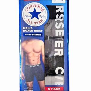 Converse 5-PK Logo Micro Stretch Boxer Briefs